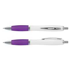 Plastic Promotional Pens  - Vistro Pen - White Barrel