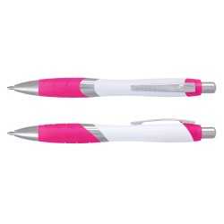 Plastic Promotional Pens  - Borg Pen - White Barrel