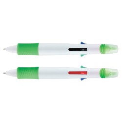 Plastic Promotional Pens  - Tetra Highlighter Plastic Pen