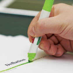 Plastic Promotional Pens  - Tetra Highlighter Plastic Pen