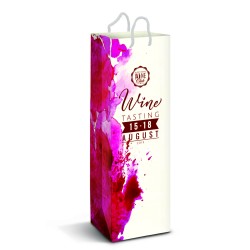 Paper Bags  - Laminated Paper Wine Bag - Full Colour