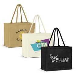 Jute Shopping & Tote Bags  - Torino Jute Tote Bag - Colour Match