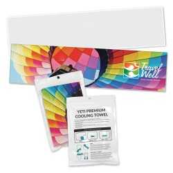 Sports Towels  - Yeti Premium Cooling Towel - Full Colour - Pouch