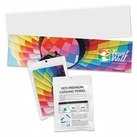 Sports Towels  - Yeti Premium Cooling Towel - Full Colour - Pouch
