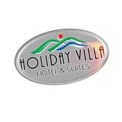 Toys, Games & Novelties  - Resin Coated Labels 74 x 43mm Oval