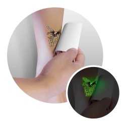 Printed Tattoos  - Temporary Tattoo Glow in the Dark - 51mm x 51mm