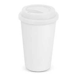 Reusable Coffee Cups - Plastic & Ceramic  - Aztec Double Wall Coffee Cup - Full Colour