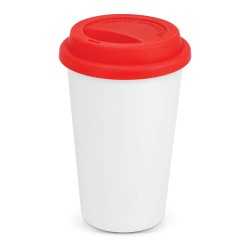 Reusable Coffee Cups - Plastic & Ceramic  - Aztec Double Wall Coffee Cup - Full Colour