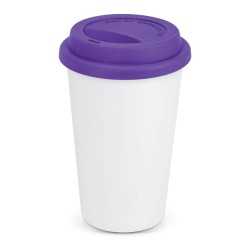 Reusable Coffee Cups - Plastic & Ceramic  - Aztec Double Wall Coffee Cup - Full Colour