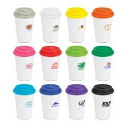 Reusable Coffee Cups - Plastic & Ceramic  - Aztec Double Wall Coffee Cup