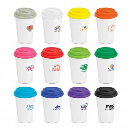 Reusable Coffee Cups - Plastic & Ceramic  - Aztec Double Wall Coffee Cup