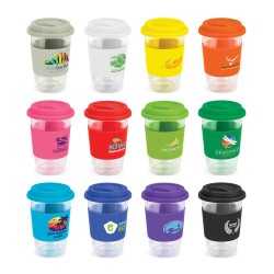 Reusable Coffee Cups - Plastic & Ceramic  - Aztec Double Wall Glass Cup