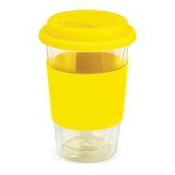 Reusable Coffee Cups - Plastic & Ceramic  - Aztec Double Wall Glass Cup