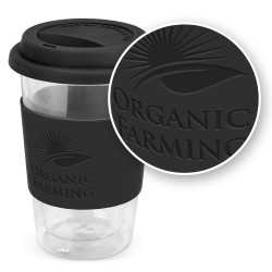 Reusable Coffee Cups - Plastic & Ceramic  - Aztec Double Wall Glass Cup