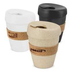Reusable Coffee Cups - Plastic & Ceramic  - Express Cup Deluxe - Cork Band