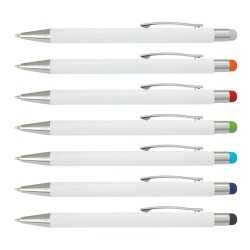Stylus Pens - Lancer Stylus Pen - White Barrel