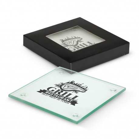 Coasters  - Venice Glass Coaster Set of 2 - Square