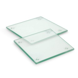 Coasters  - Venice Glass Coaster Set of 2 - Square