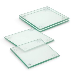 Coasters  - Venice Glass Coaster Set of 4 - Square