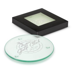 Coasters  - Venice Glass Coaster Set of 2 - Round