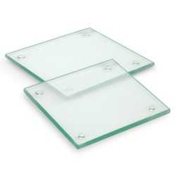 Coasters  - Venice Glass Coaster Set of 2 Square - Full Colour