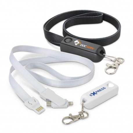 Custom Printed Lanyards  - Artex 3-in-1 Charging Lanyard