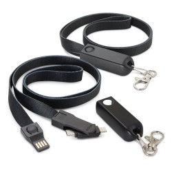 Custom Printed Lanyards  - Artex 3-in-1 Charging Lanyard