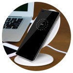 Phone &amp; Tablet Chargers - Phaser Wireless Charging Stand - Round