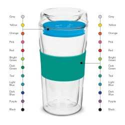 Reusable Coffee Cups - Glass  - Divino Double Wall Glass Cup