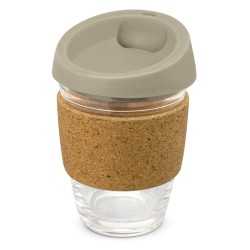 Reusable Coffee Cups - Glass  - Metro Cup - Cork Band