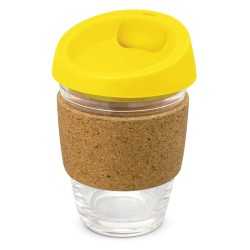 Reusable Coffee Cups - Glass  - Metro Cup - Cork Band