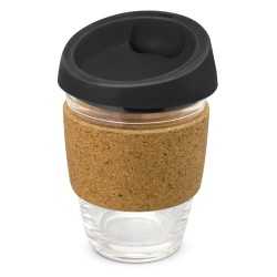 Reusable Coffee Cups - Glass  - Metro Cup - Cork Band