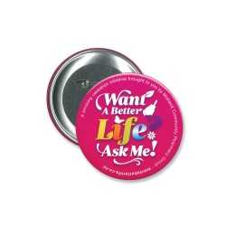 Name & Pin Badges  - Button Badge Round - 90mm