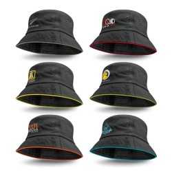 Wide Brim Hats  - Bondi Bucket Hat - Coloured Sandwich Trim