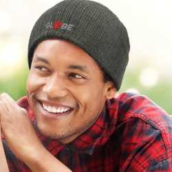 Beanies  - Nebraska Heather Cable Knit Beanie