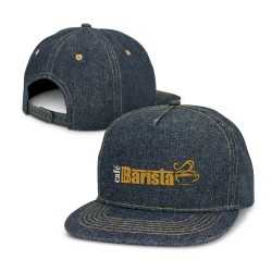 Caps  - Denim Flat Peak Cap