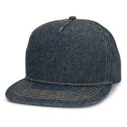Caps  - Denim Flat Peak Cap