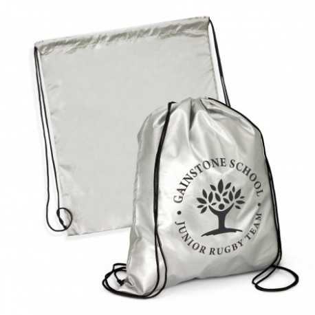 Drawstring Bags & Back Sacks  - Titanium Drawstring Backpack
