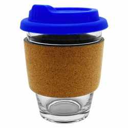 Reusable Coffee Cups - Glass - Carlo Glass Coffee Cup - Cork Band 340ml
