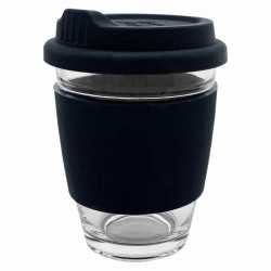 Reusable Coffee Cups - Glass  - Carlo Glass Coffee Cup - Silicone Band 340ml