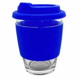 Reusable Coffee Cups - Glass  - Carlo Glass Coffee Cup - Silicone Band 340ml