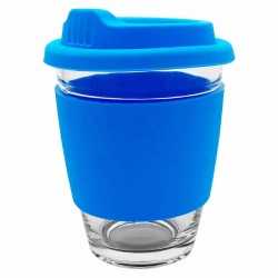 Reusable Coffee Cups - Glass  - Carlo Glass Coffee Cup - Silicone Band 340ml