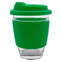 Reusable Coffee Cups - Glass  - Carlo Glass Coffee Cup - Silicone Band 340ml