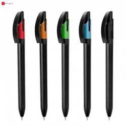 Plastic Promotional Pens  - Thera Black Plastic Pen