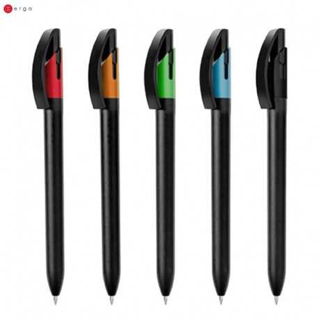 Plastic Promotional Pens  - Thera Black Plastic Pen