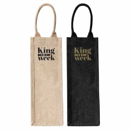 Jute Shopping & Tote Bags  - Montpellier Jute Wine Carrier