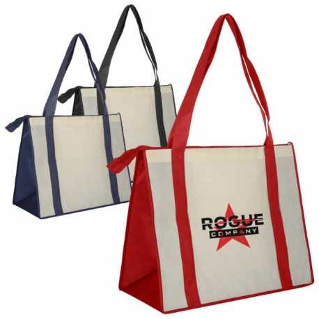 Non Woven Tote Bags  - Non Woven Large Zipped Shopping Bag