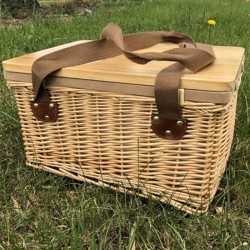 Picnic Sets  - Gold Coast Wicker Picnic Cooler Basket(square)