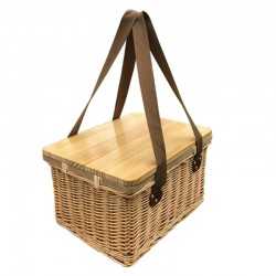 Picnic Sets  - Gold Coast Wicker Picnic Cooler Basket(square)