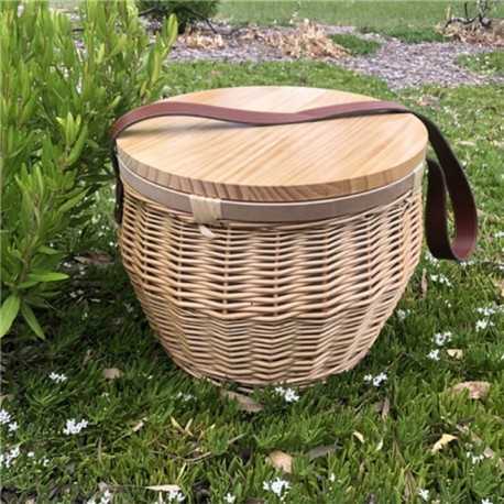 Picnic Sets  - Scotch Wicker Picnic Cooler Basket(round)